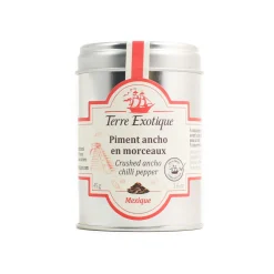 Terre Exotique Crushed Ancho Chilli Pepper, 45g New