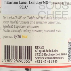 Terre Exotique Crushed Ancho Chilli Pepper, 45g New