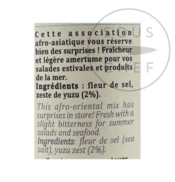 Terre Exotique Fleur De Sel With Yuzu Zest, 90g
