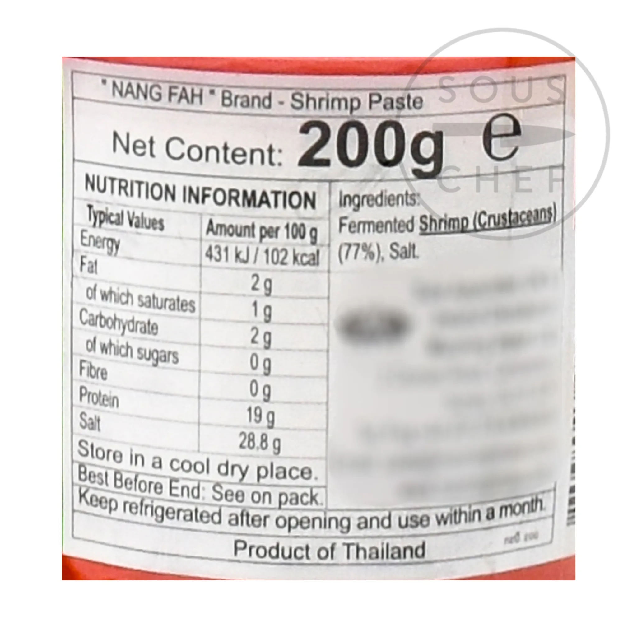 Nang Fah Thai Shrimp Paste, 200g Sale