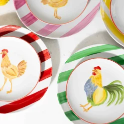 The Platera Lola Chicken Porcelain Side Plate, 21cm Clearance