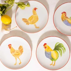 The Platera Pepe Rooster Porcelain Side Plate, 21cm