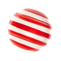 The Platera Red Stripe Porcelain Dinner Plate, 27.5cm New