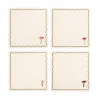 The Platera Set of 4 Mushroom Design Linen Napkins Discount