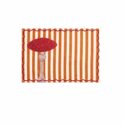 The Platera Striped Amanita Mushroom Cotton Placemat Online