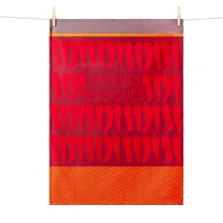 Tissage Moutet Chilli Pepper French Jacquard Tea Towel New