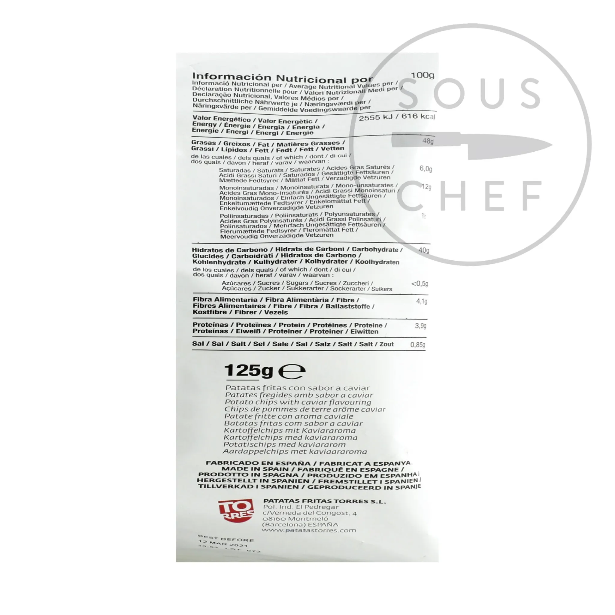 Torres Caviar Crisps, 125g Sale