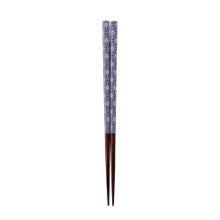 Kawai Co. Ltd Traditional Japanese Lancewood Navy Asanoha Washi Chopsticks, 23cm Best