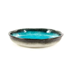 Kiji Stoneware & Ceramics Turquoise Large Round Dish, 21.5cm dia x 4cm high Best