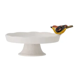 Bloomingville Tweet White Stoneware Cake Stand, 19cm Hot