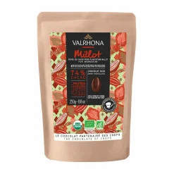 Valrhona Millot 74% 'Pure' Single Origin Organic Chocolate Couverture, 250g Hot