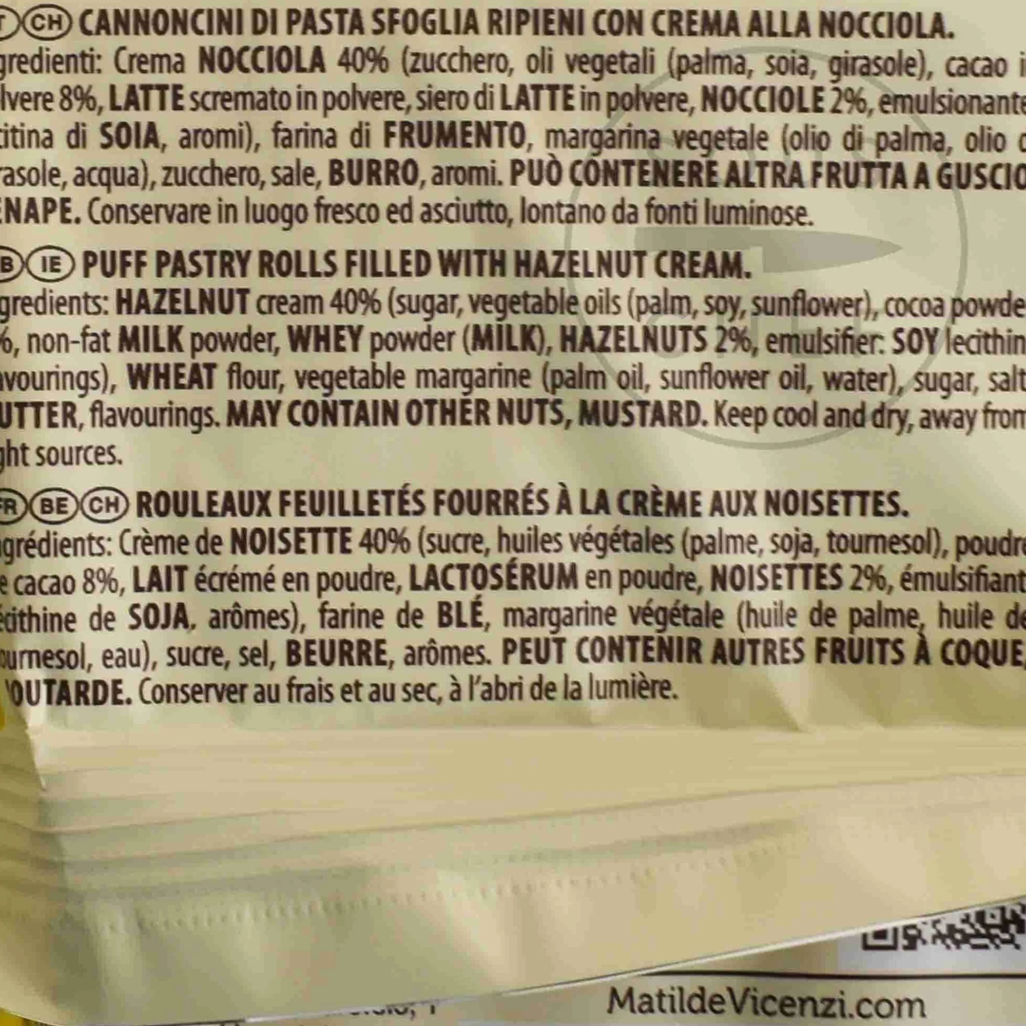 Vincenzi SPA Vicenzi Puff Pastry with Hazelnut Cream, 125g Discount