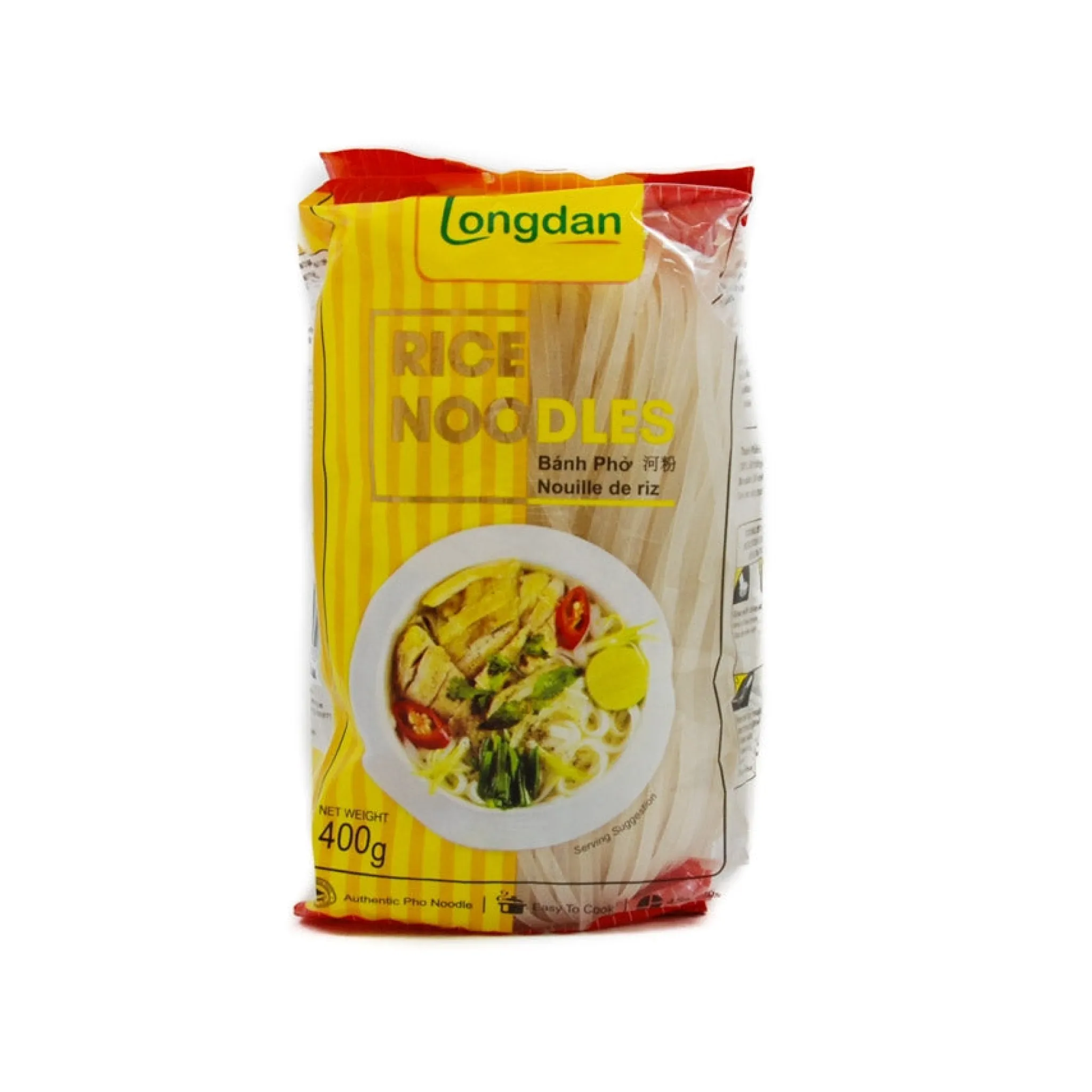 Longdan Vietnamese Rice Pho Noodles Banh Pho, 2.5mm, 400g Outlet