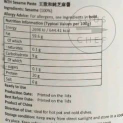 Wangzhihe Chinese Sesame Paste, 225g New