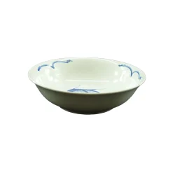 Chinese Tableware White & Blue Carp Soup Bowl