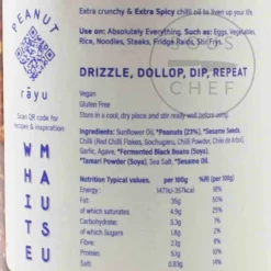 White Mausu Extra Hot Peanut Rayu, 240g Clearance