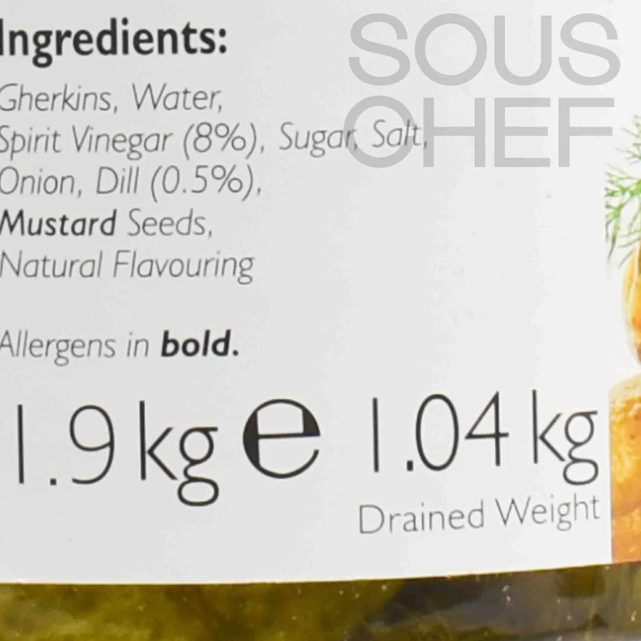 Opies Whole Gherkins with Dill in Sweet Vinegar, 1.9kg Outlet