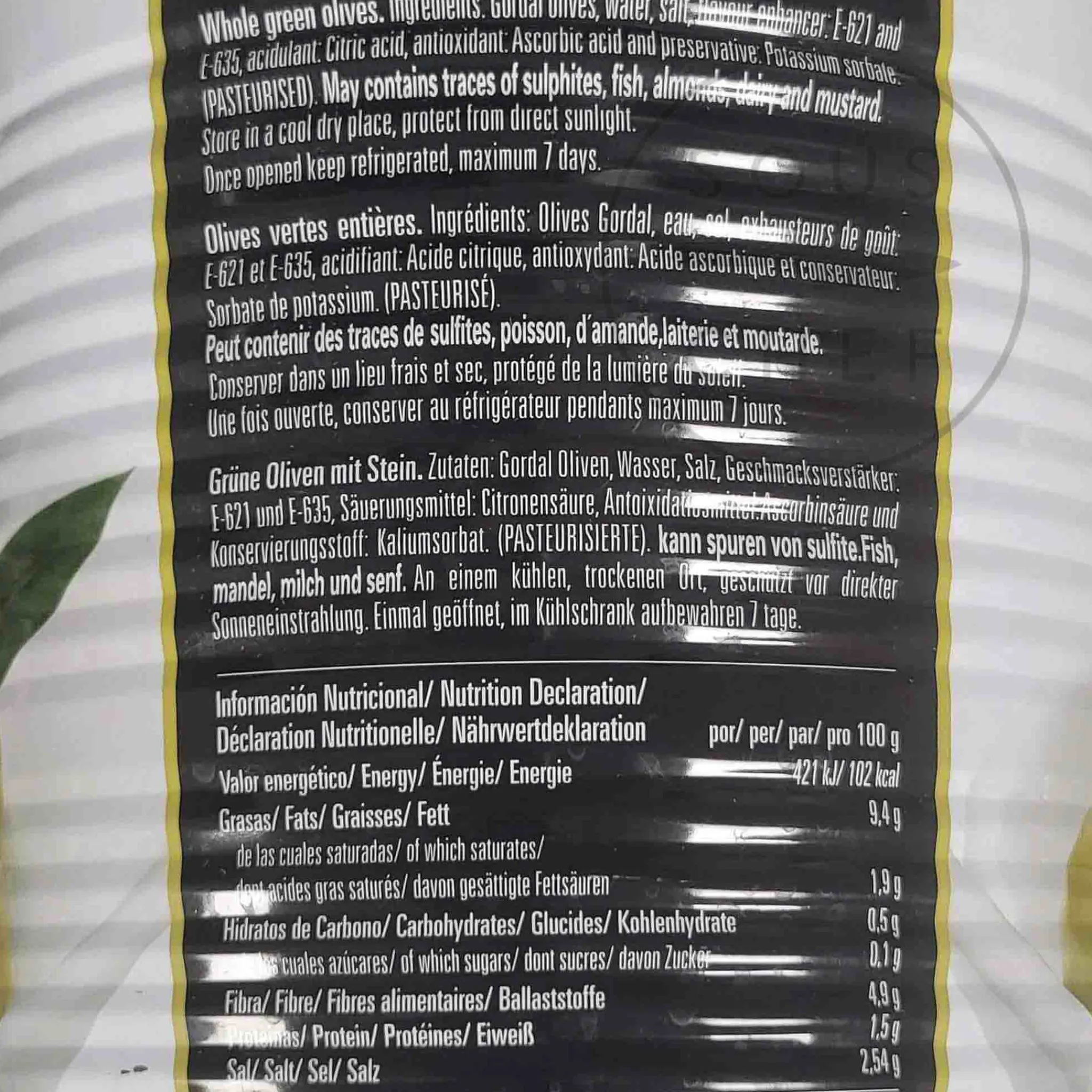 Aceitunas Bernal Whole Gordal Olives, 2.5kg Best