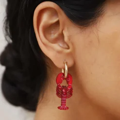 Wolf & Moon Lobster Hoop Earrings Online