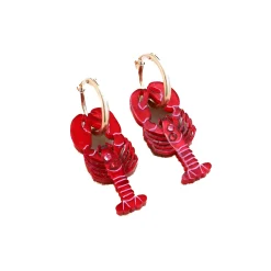 Wolf & Moon Lobster Hoop Earrings Online
