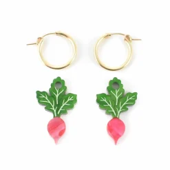 Wolf & Moon Radish Hoop Earrings Hot