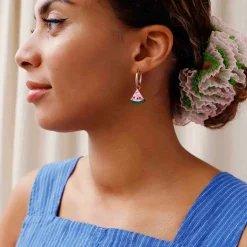 Wolf & Moon Watermelon Hoop Earrings Hot