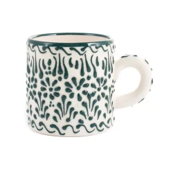 El Boyali Seramikler Yesil Ve Beyaz Boyali Coffee Cup, 140ml Online