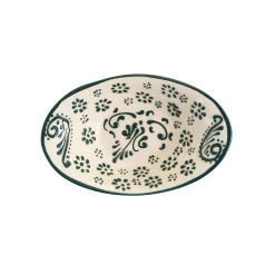 El Boyali Seramikler Yesil Ve Beyaz Boyali Oval Bowl, 16cm Online