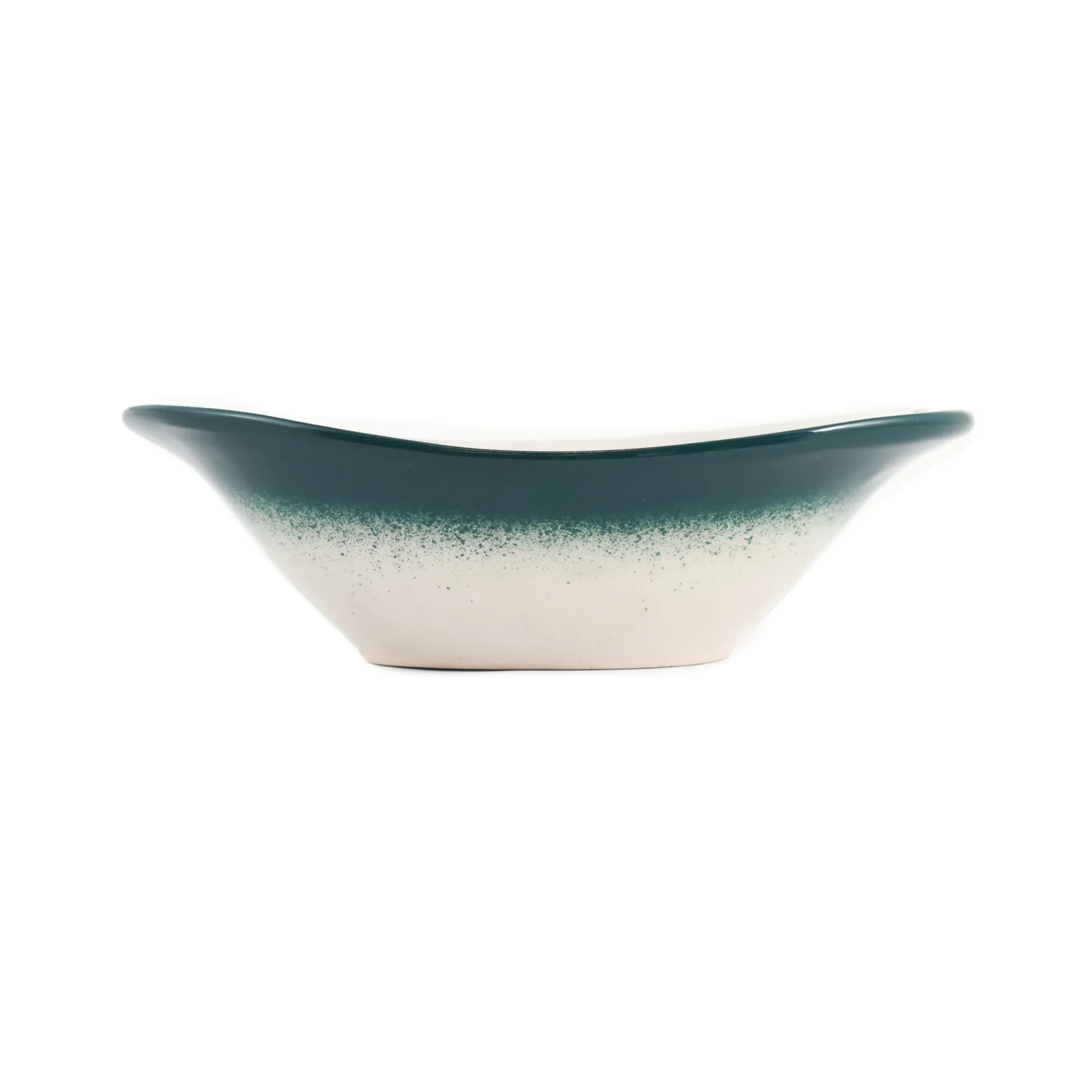 El Boyali Seramikler Yesil Ve Beyaz Boyali Oval Bowl, 16cm Online
