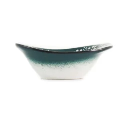El Boyali Seramikler Yesil Ve Beyaz Boyali Oval Bowl, 12.5cm Best