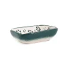 El Boyali Seramikler Yesil Ve Beyaz Boyali Rectangular Sauce Dish, 10.5x8cm Online