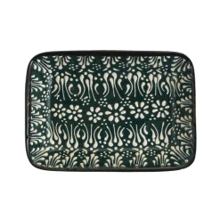 El Boyali Seramikler Yesil Ve Beyaz Boyali Rectangular Serving Dish, 16x11.5cm Sale