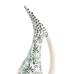 El Boyali Seramikler Yesil Ve Beyaz Boyali Tall Jug, 385ml New